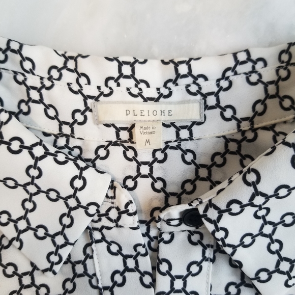 ANTHROPOLOGIE |Pleione Printed Tunic Button Collared Blouse-3 - Picture 4 of 8